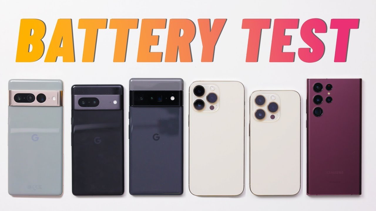 Pixel 7 & 7 Pro vs iPhone 14 Pro & Pro Max vs Galaxy S22 Ultra: BATTERY Test