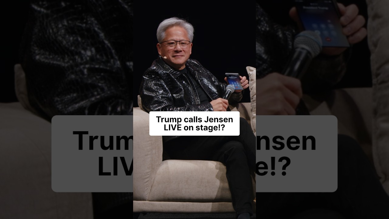 MUST SEE: Trump calls Nvidia CEO Jensen Huang live on stage!