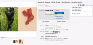 Wow! Sekeping Cheetos Berbentuk Mirip Gorila Laku Terjual Rp 1,3 Miliar di Situs eBay 52 cheetos gorila