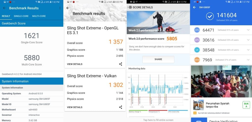 Samsung Galaxy A8 Star benchmark