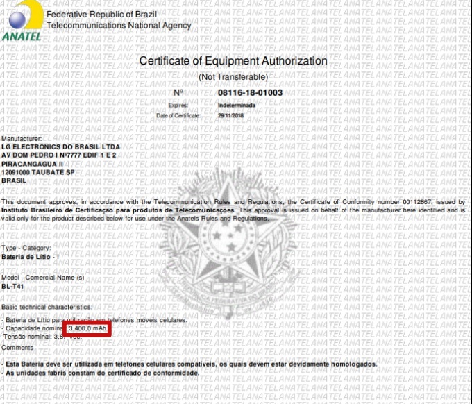 LG G8 ThinQ, Smartphone Flagship yang Mungkin Belum Bisa Maju ke Indonesia 3 Ukuran Baterai LG G8 ThinQ