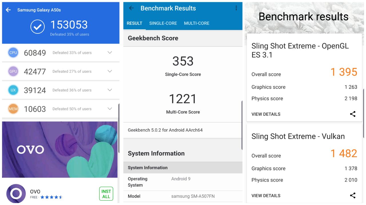 Tolok Ukur Samsung Galaxy A50s