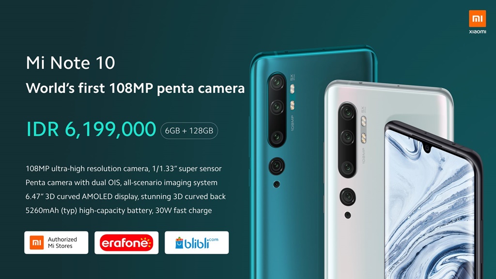 Beli Xiaomi Mi Note 10