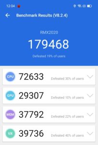 realme c3 antutu