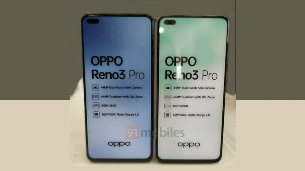 Spesifikasi kunci Oppo Reno3 Pro versi India.