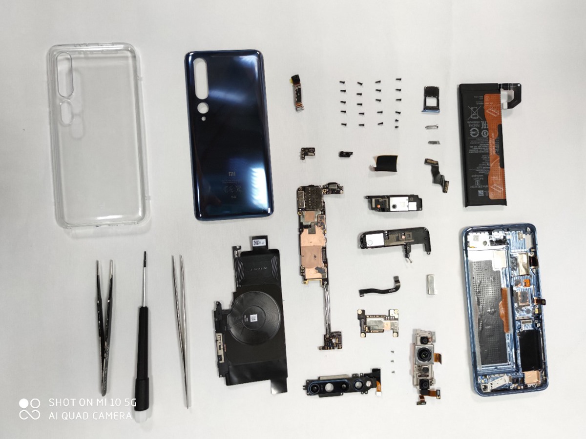 Melihat Isi Komponen di Smartphone Flagship Xiaomi Mi 10 55 komponen lengkap Xiaomi Mi 10