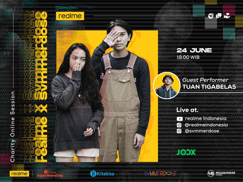Bantu ODGJ, realme Indonesia Adakan Konser Amal Daring 52 realme X Svmmerdose Charity Online Session