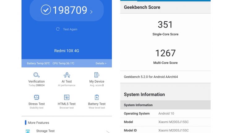 Skor Antutu Benchmark & Geekbench 5 Redmi Note 9