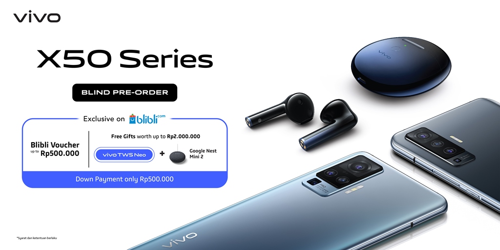 Vivo Buka Blind Pre-Order untuk X50 Series 52 Blind pre-order vivo X50 Series