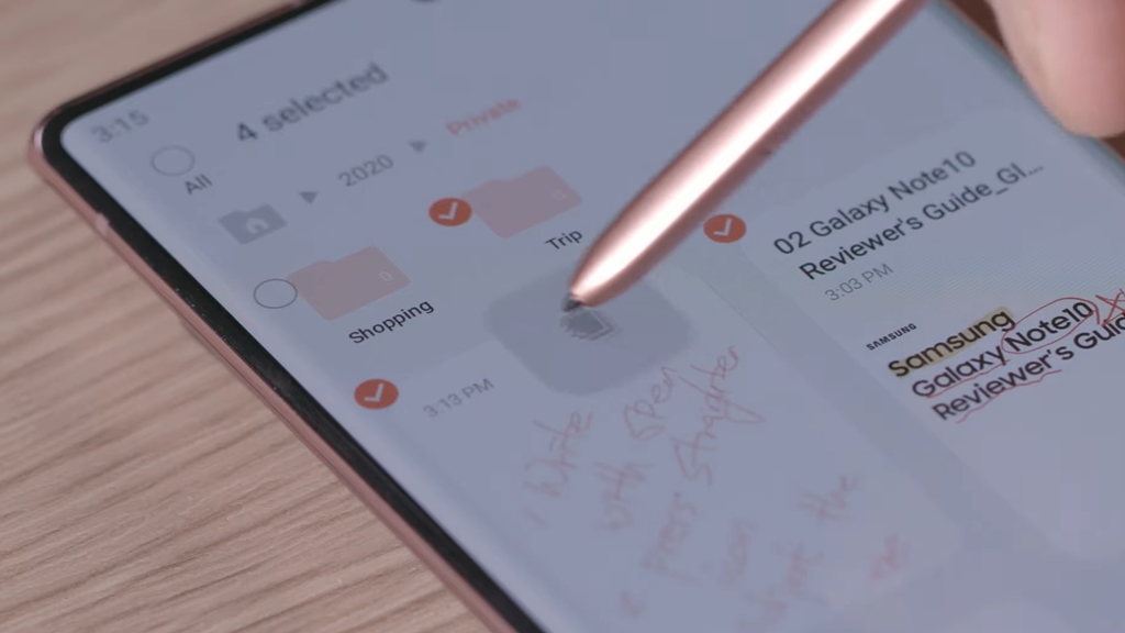 Samsung Notes Folders