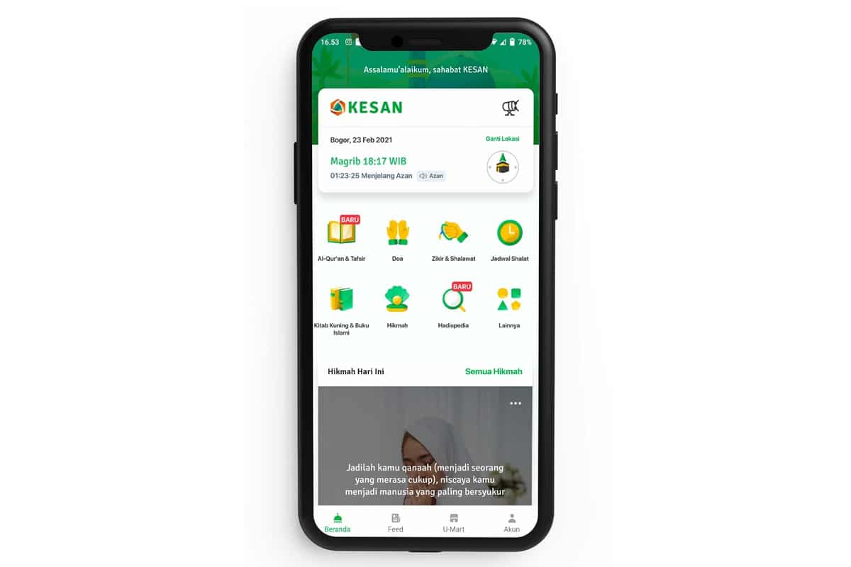 Aplikasi KESAN hadir sebagai pendamping muslim selama Ramadhan 2. Aplikasi tayangan