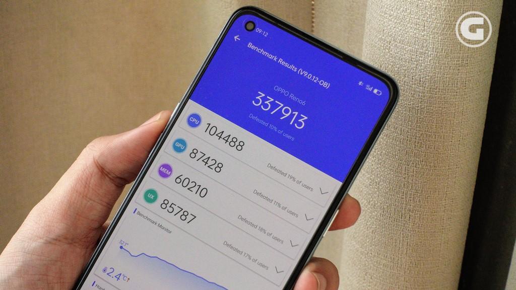 Skor Antutu OPPO Reno6