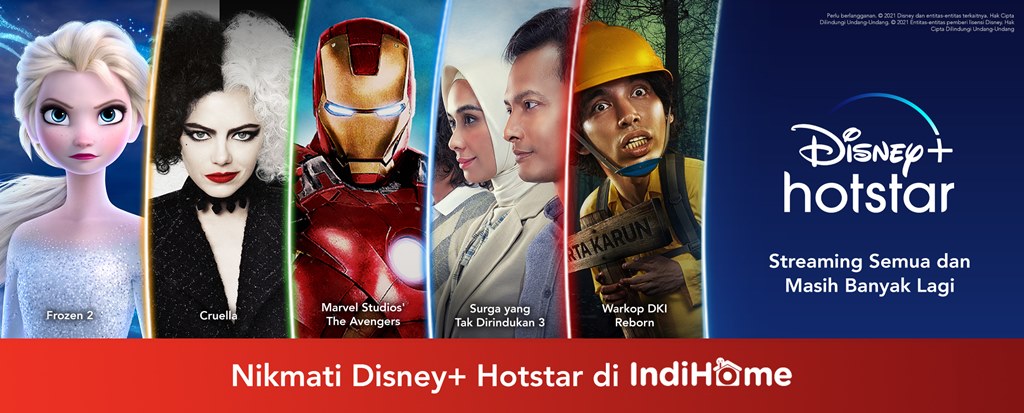 Disney+ Hotstar dan IndiHome Hadirkan Konten Hiburan Global dan Lokal untuk Para Konsumen di Indonesia