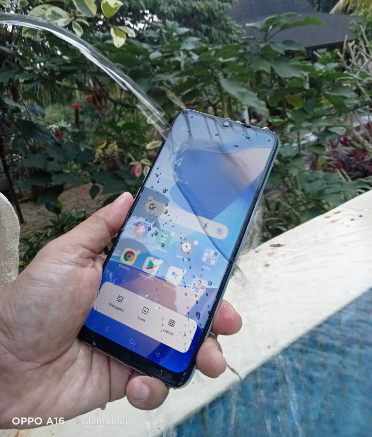 OPPO A16 IPX4 air depan