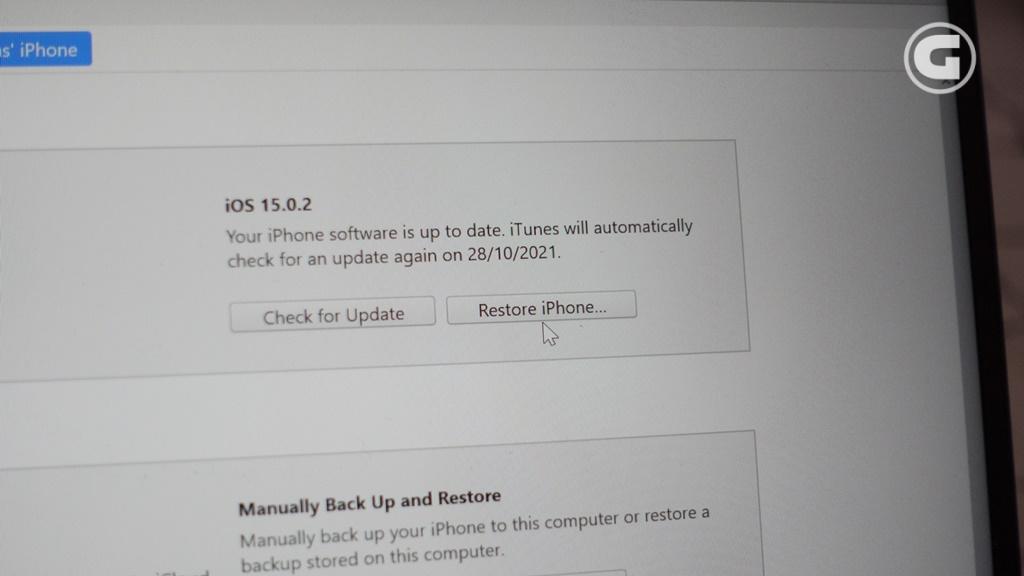 Restore Update iOS iPhone