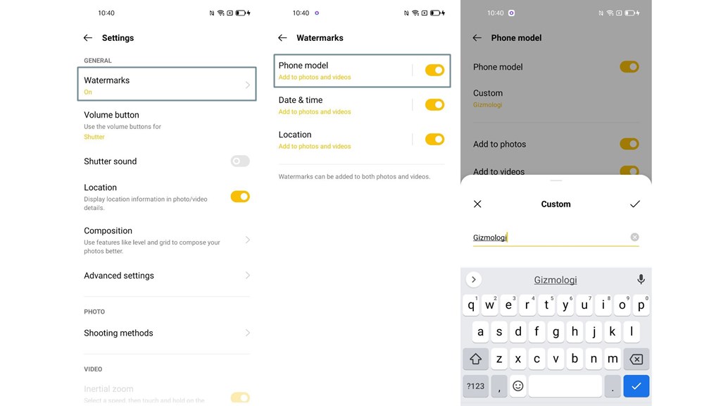 Kamera OPPO A95 - watermark