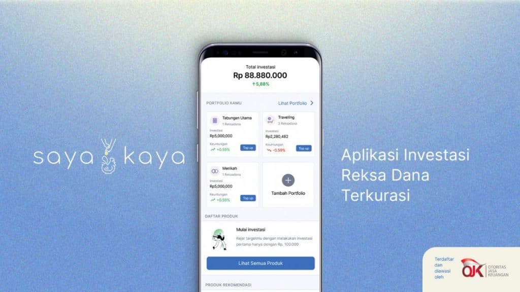Aplikasi Investasi SayaKaya, Nabung Reksa Dana Mulai Rp100 Ribuan 53 Aplikasi Reksa Dana SayaKaya
