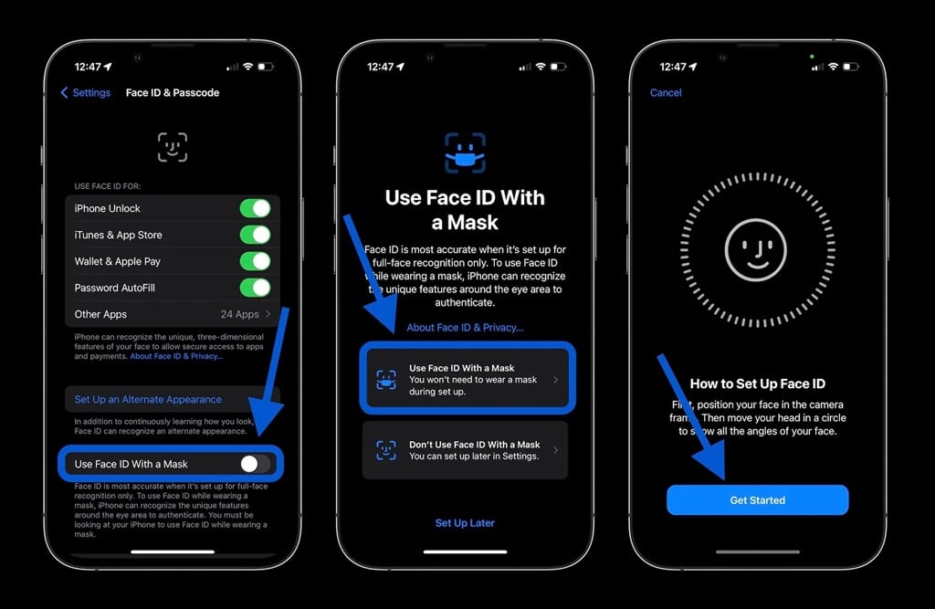 Apple Uji Coba Fitur Face ID dengan Masker Lewat iOS 15.4 Beta 53 Face ID iOS 15.4