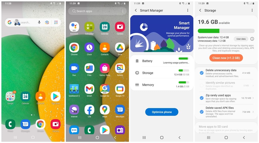 Samsung Galaxy A03 Core - UI
