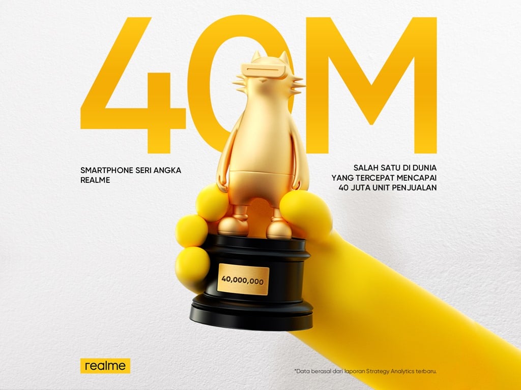 realme Number Series 40 million units