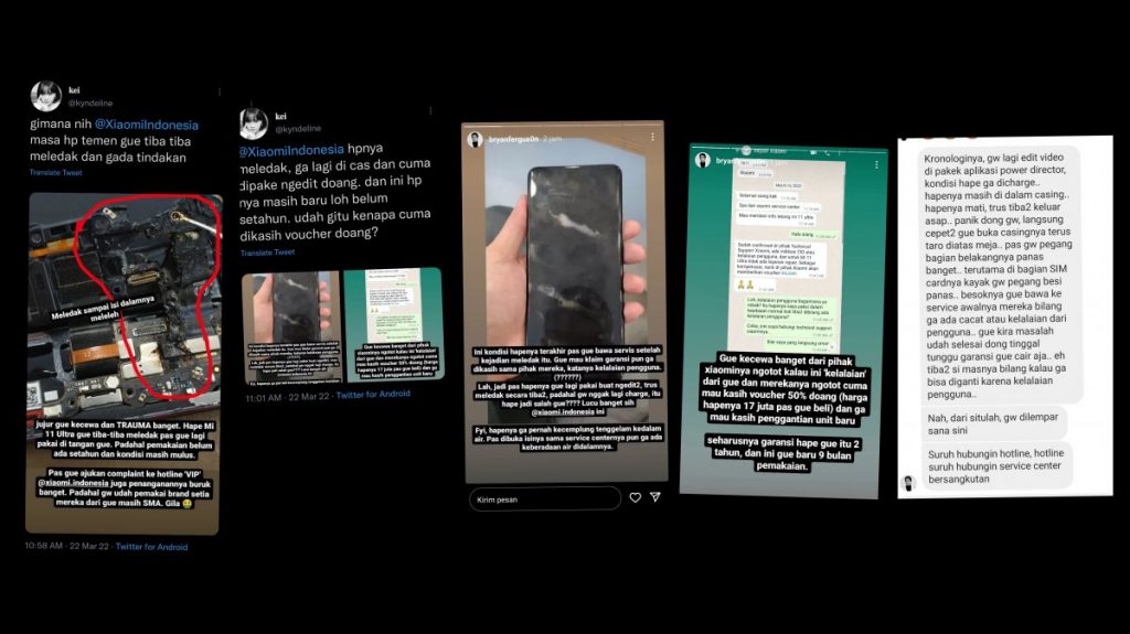 Screenshot keluhan Xiaomi Mi 11 Ultra meledak