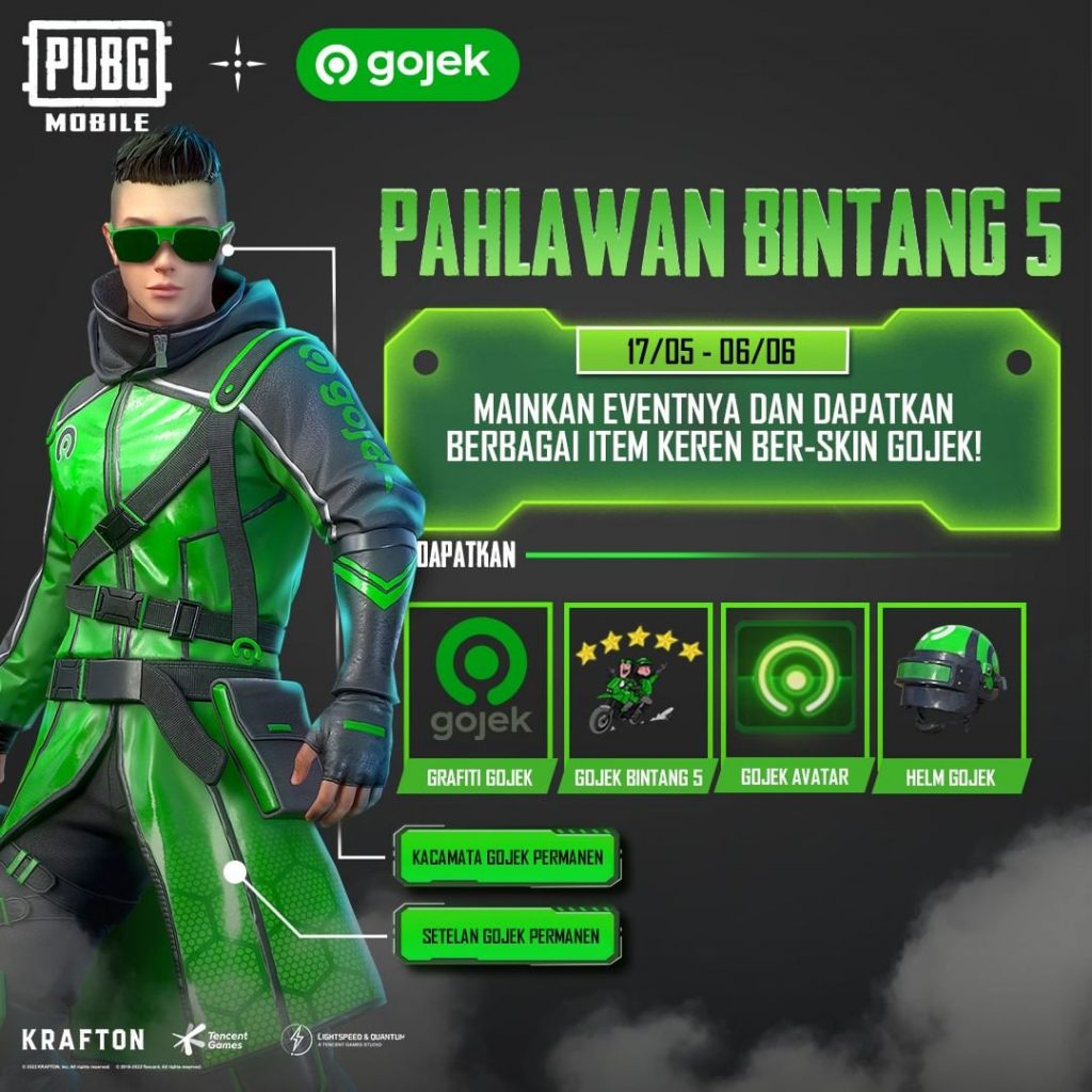 Kolaborasi Gojek x PUBG Mobile Jadi Pahlawan Bintang 5 di Medan Pertempuran 53 Gojek x PUBG Mobile