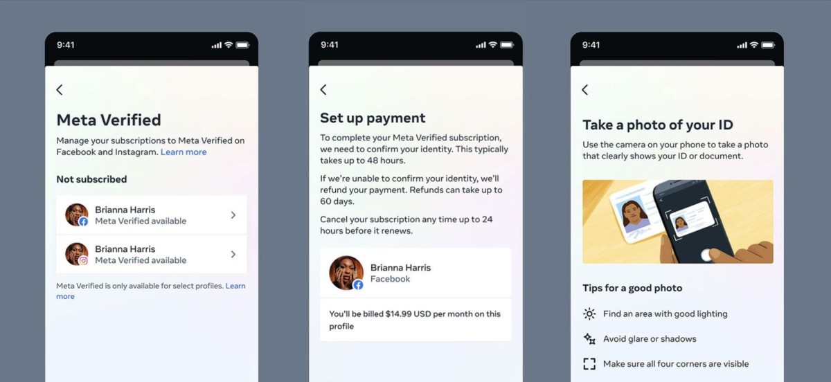 Meta Verified - verifikasi Facebook Twitter berbayar