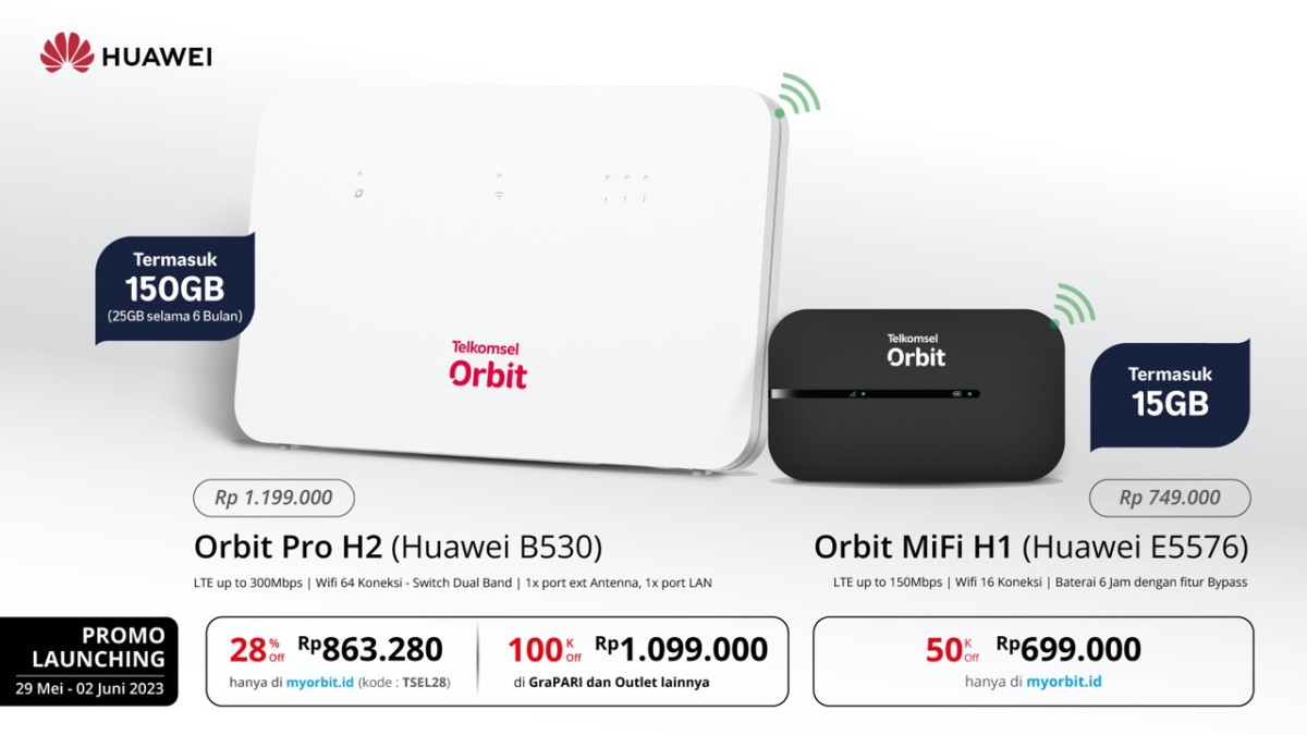 Modem Telkomsel Orbit Pro H2, Dibanderol Rp1,2 Jutaan 53 Orbit Pro H2
