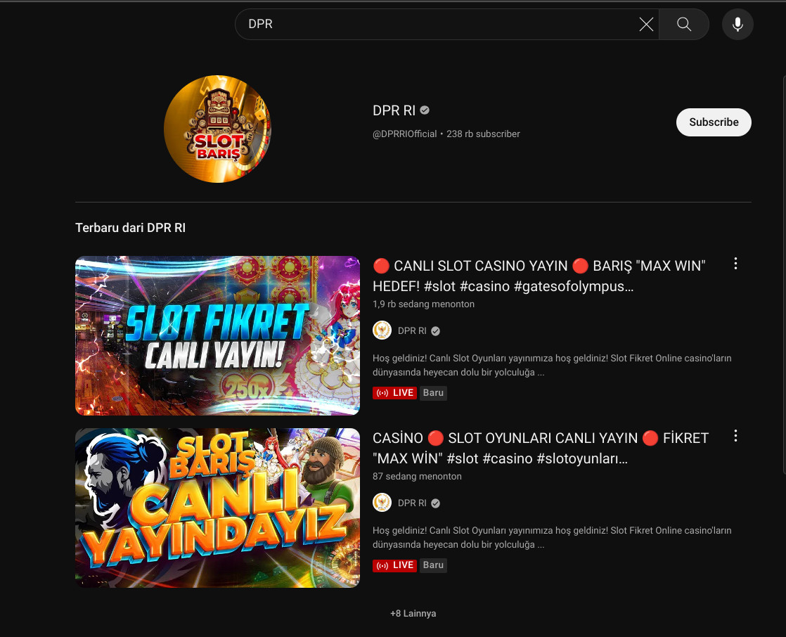 YouTube DPR Dihack, CISSEReC: Minimnya Kesadaran Pengelola Situs akan Keamanan Siber 52 Peretasan YouTube DPR RI Unggah Judi Slot
