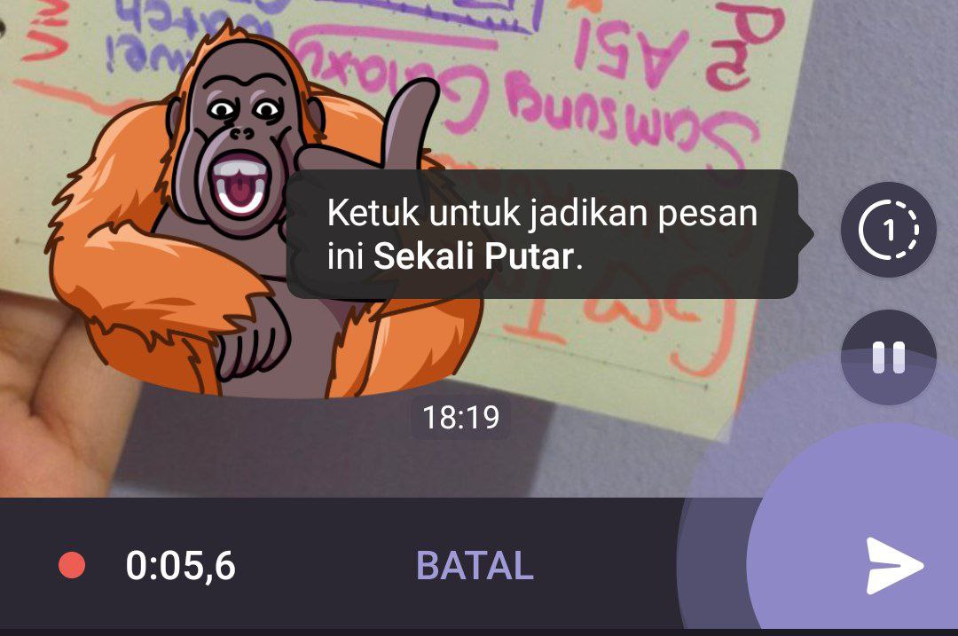 Fitur Baru Telegram, Kini Bisa Kirim Pesan Suara dan Video Sekali Lihat 54 Fitur jeda ketika sedang merekam pesan suara