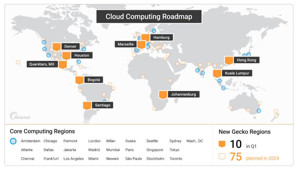 Akamai Gecko cloud computing location roadmap