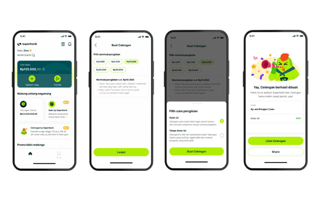 Superbank Hadirkan Celengan Digital untuk Gen Z, Tabungan dengan Bunga 10% per Tahun 53 Celengan by Superbank aplikasi