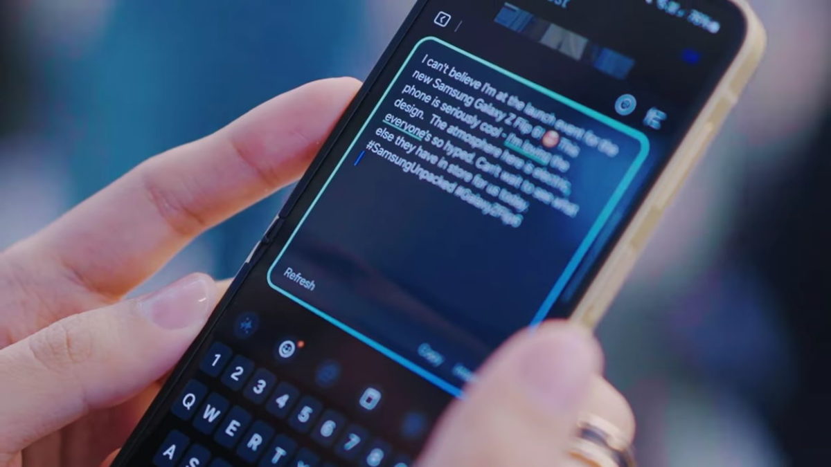 AI COmpose Galaxy Z Flip6