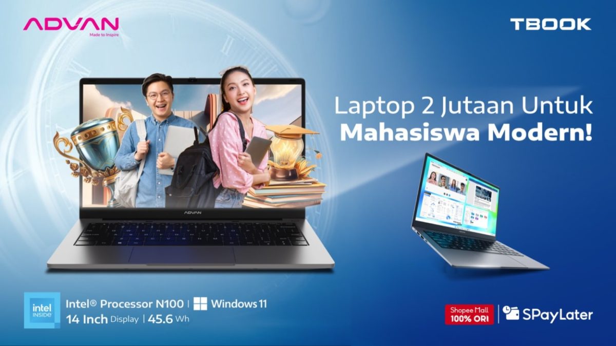 ADVAN TBOOK Terbaru Bawa Prosesor Intel Celeron N100, Harga? 53 Laptop ADVAN TBOOK terbaru
