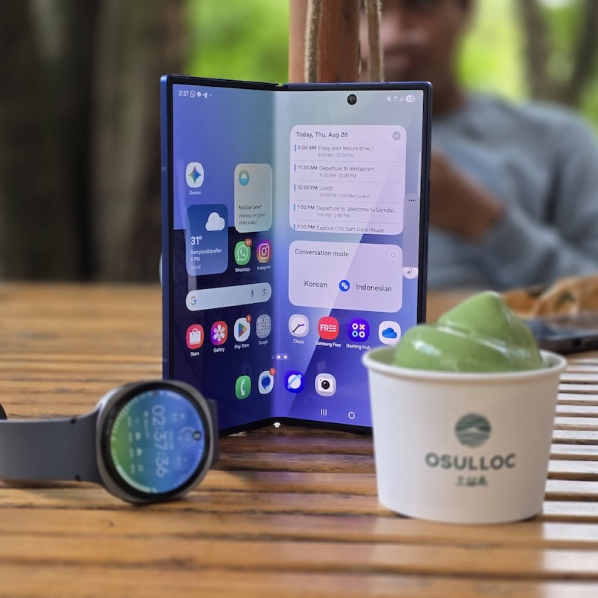 Galaxy Z Fold7 Museum Tea Osulloc